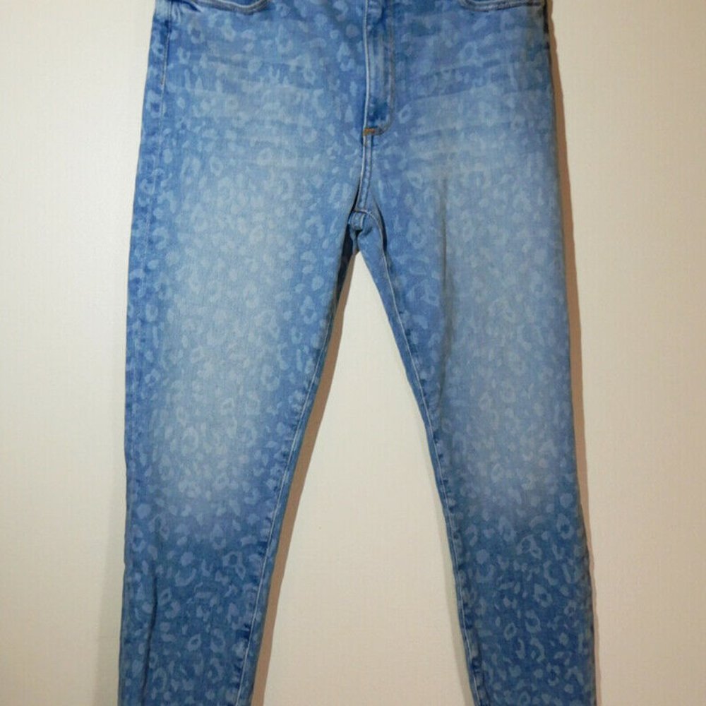 BLACK ORCHID Miranda High Rise Skinny JEANS 29 Step Hem Leopard Blue Denim NEW - Picture 7 of 10